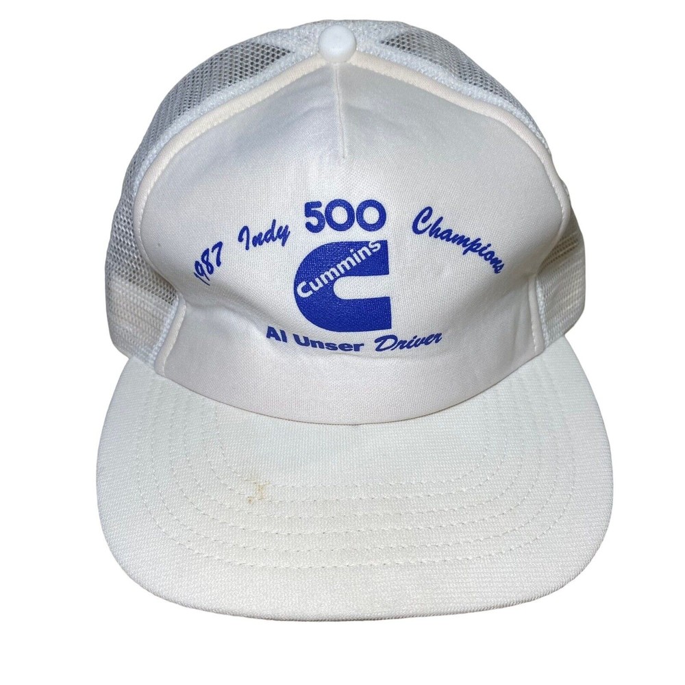 Vintage Cummins 1987 Indy 500 Champion Al Unser Driver Snapback Hat Made in USA
